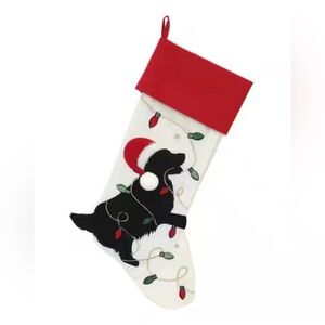 NWT Christmas Flat Coated Retriever Black Lab Dog Christmas Stocking